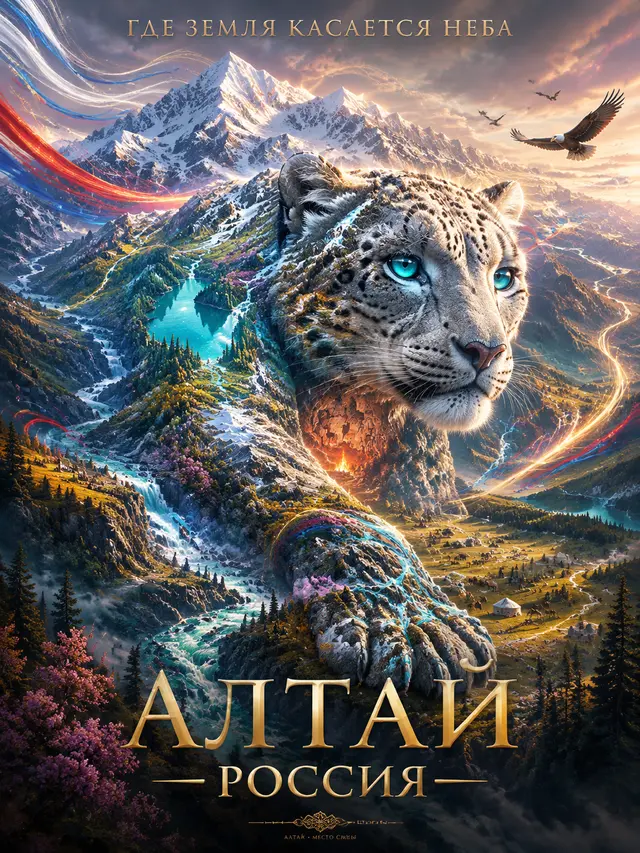 Туристический постер Алтая