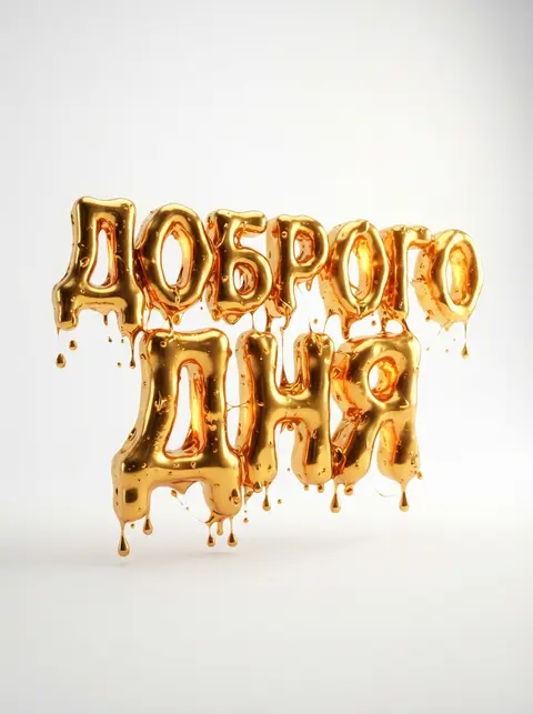 3д надпись золотом