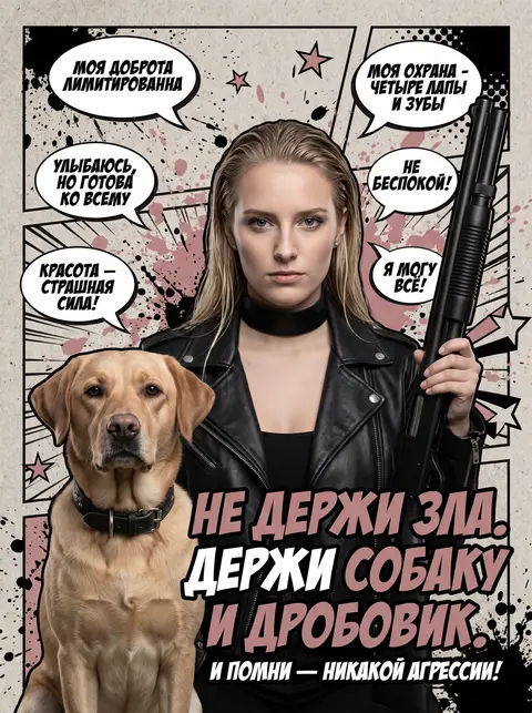 Портрет с питомцем + типографика