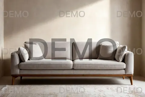 Логотип DEMO на интерьере, PNG (до)