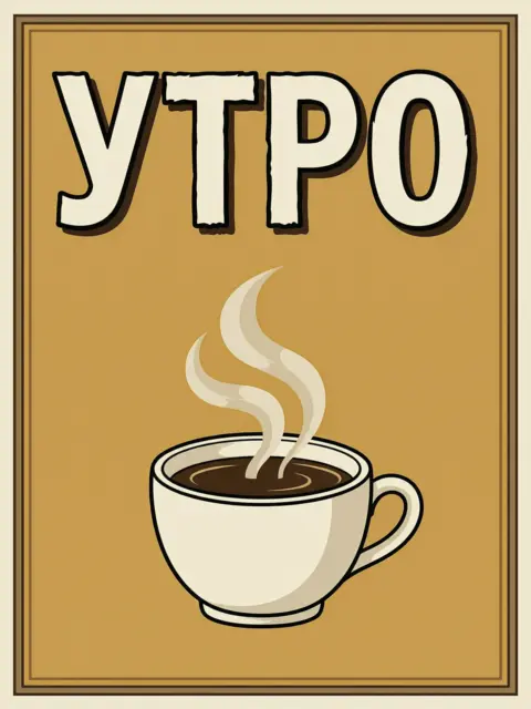 Ретро-постер с одним крупным словом