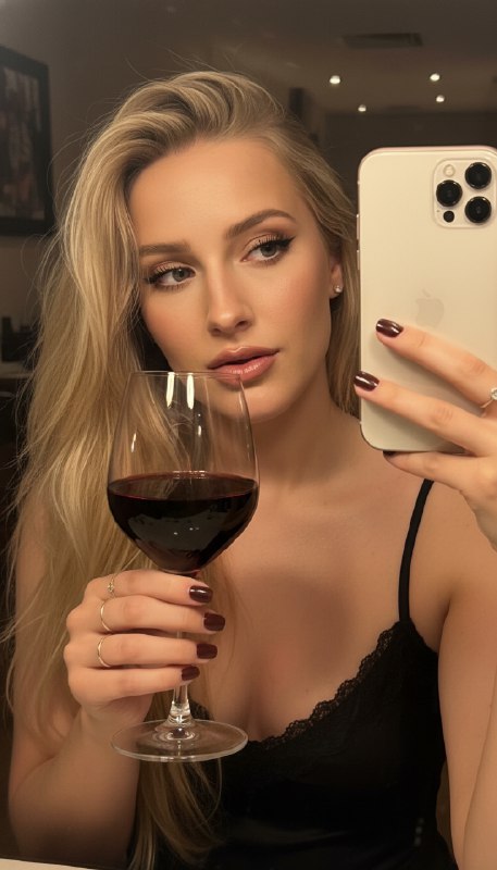Девушка с бокалом вина
